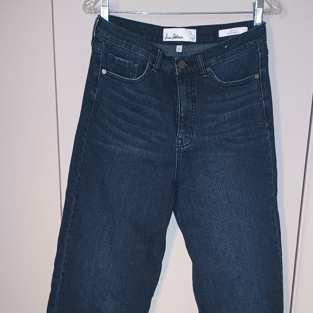 High rise, wide leg jeans